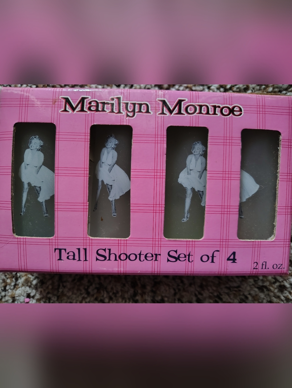 Marilyn Monroe Pink Tall Shooter Set of 4